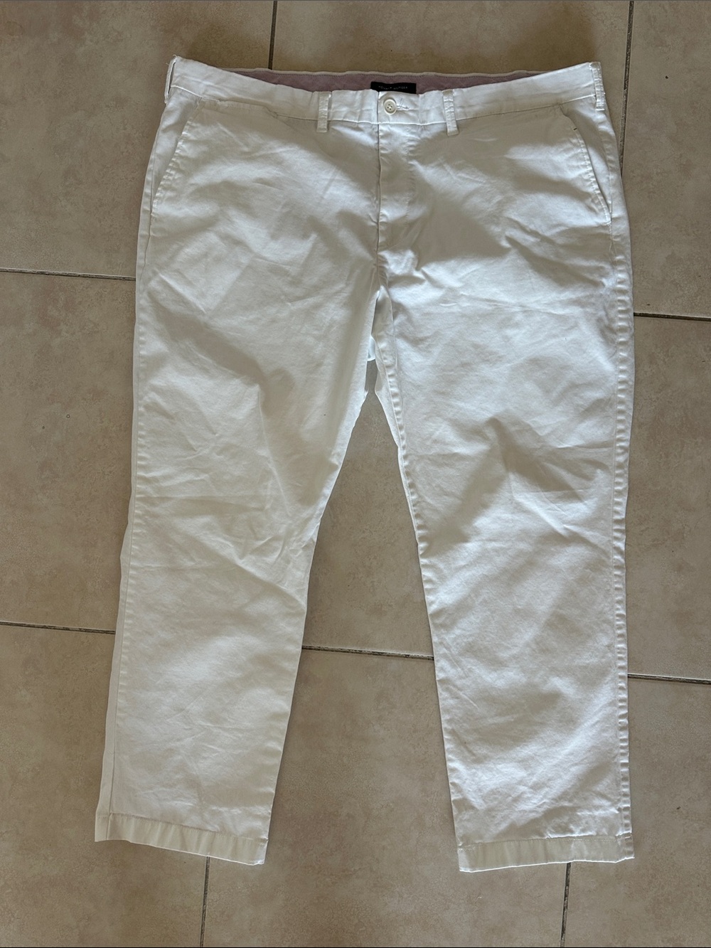 White cotton classic chino